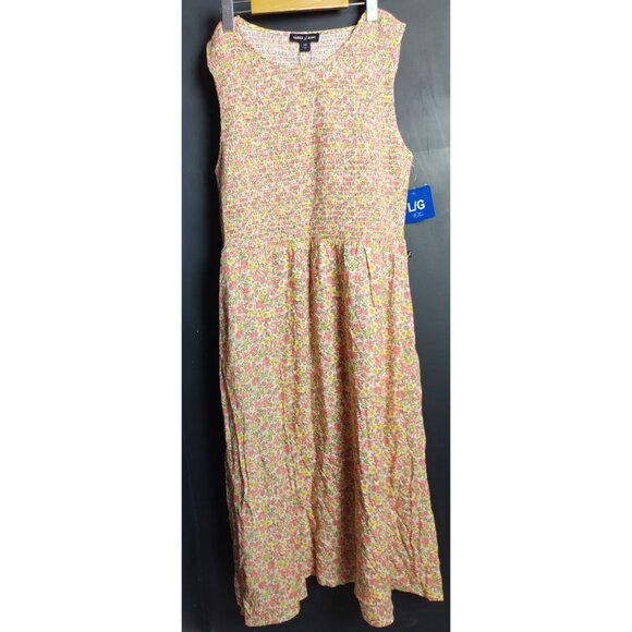 Nautica Women’s Floral Maxi Dress Large 100% Viscose Boho Summer Vacation - Picture 5 of 9